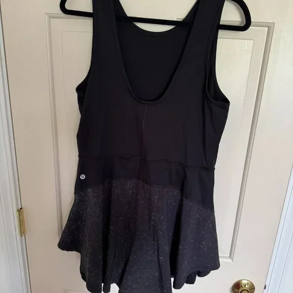 Lululemon Serene Stride Tennis Dress - Black - Size 12 - Picture 3 of 5